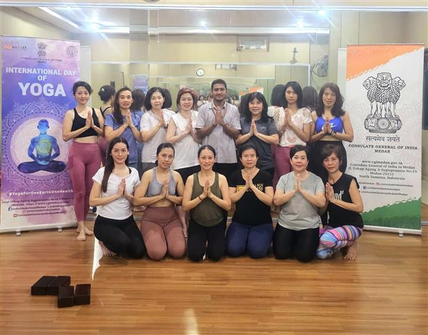 Consulate General of India and Nusantara Yoga Club held a Yoga event to promote yoga in Medan, Indonesia on May 15, 2025.:AYUSH