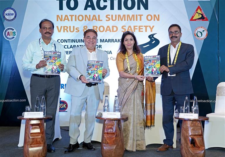 Glimpses of National Summit on VRUs and Road Safety, in New Delhi on June 12, 2025.