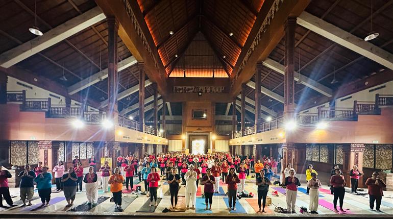 Swami Vivekananda Cultural Centre (SVCC), Bali in collaboration with Jembrana Kapha Yoga Community, organized the 40th pre-event of IDY2025 at Auditorium Pemkab Jembrana, in Indonesia on June 12, 2025.