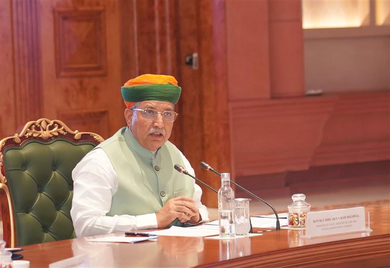 The Minister of State (Independent Charge) for Law and Justice & Parliamentary Affairs, Shri Arjun Ram Meghwal chaired a conference held on the “Institutional Arbitration: An Effective Framework for Dispute Resolution” co-organized by the Department of Legal Affairs, Ministry of Law and Justice at Bharat Mandapam, in New Delhi on June 14, 2025.
