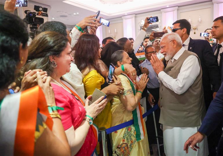 PM receives warm welcome by the Indian community, in Cyprus on June 15, 2025.:Prime Minister's Office PM receives warm welcome by the Indian community, in Cyprus on June 15, 2025.:Prime Minister