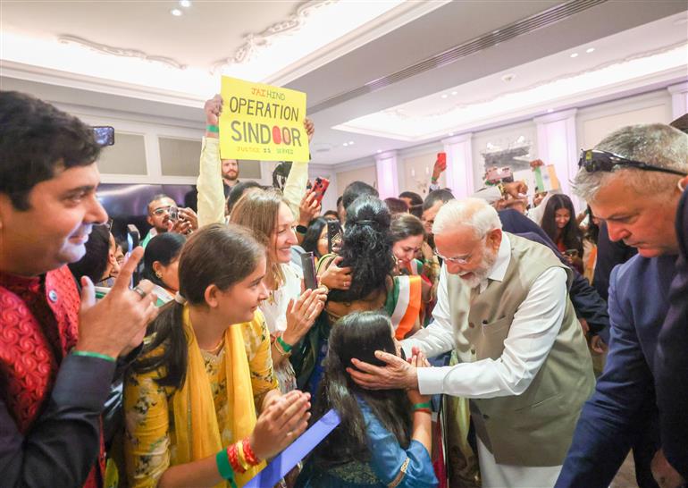 PM receives warm welcome by the Indian community, in Cyprus on June 15, 2025.