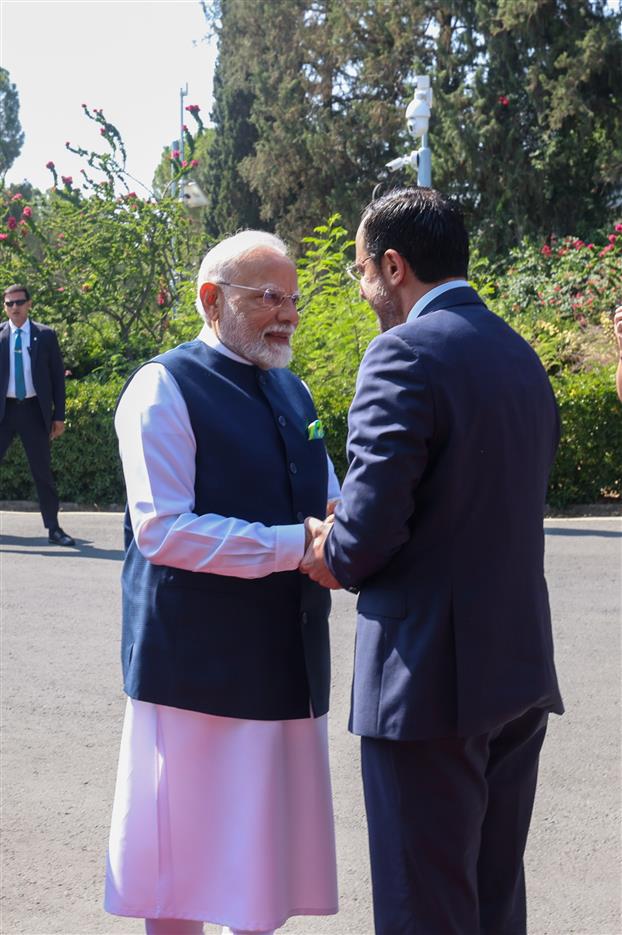 PM accorded a ceremonial welcome at the Presidential Palace in Nicosia, Cyprus on June 16, 2025.:Prime Minister's Office PM accorded a ceremonial welcome at the Presidential Palace in Nicosia, Cyprus on June 16, 2025.:Prime Minister