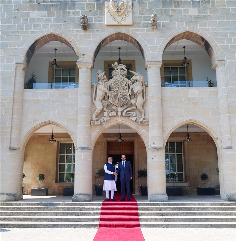 PM accorded a ceremonial welcome at the Presidential Palace in Nicosia, Cyprus on June 16, 2025.:Prime Minister's Office PM accorded a ceremonial welcome at the Presidential Palace in Nicosia, Cyprus on June 16, 2025.:Prime Minister