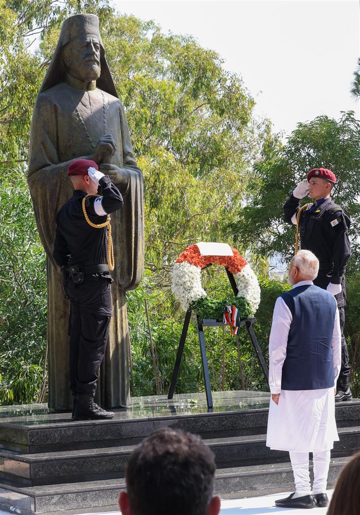 PM accorded a ceremonial welcome at the Presidential Palace in Nicosia, Cyprus on June 16, 2025.:Prime Minister's Office PM accorded a ceremonial welcome at the Presidential Palace in Nicosia, Cyprus on June 16, 2025.:Prime Minister