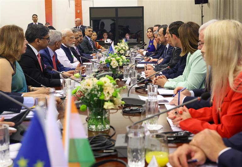 PM attends delegation level talks with the President of Cyprus, Mr. Nikos Christodoulides in Nicosia, Cyprus on June 16, 2025.:Prime Minister's Office PM attends delegation level talks with the President of Cyprus, Mr. Nikos Christodoulides in Nicosia, Cyprus on June 16, 2025.:Prime Minister