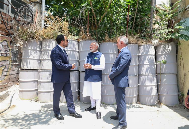 PM and the President of Cyprus, Mr. Nikos Christodoulides take a tour of the Historic Centre of Nicosia, in Cyprus on June 16, 2025.:Prime Minister's Office PM and the President of Cyprus, Mr. Nikos Christodoulides take a tour of the Historic Centre of Nicosia, in Cyprus on June 16, 2025.:Prime Minister