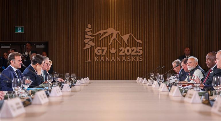 PM participated in the 51st G7 summit meeting at Kananaskis, in Canada on June 17, 2025.:Prime Minister's Office PM participated in the 51st G7 summit meeting at Kananaskis, in Canada on June 17, 2025.:Prime Minister