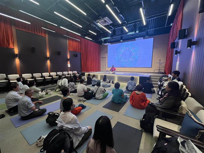 The day at Expo 2025 Osaka began with a refreshing morning yoga session, inviting visitors to embrace India’s timeless practice of wellness and inner balance in Osaka, Japan on June 19, 2025.:AYUSH