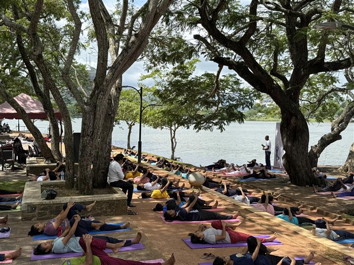 The Assistant High Commission of India in Kandy, Sri Lanka organised the 8th yoga event of 11th IDY2025 in collaboration with North Western Provincial Council on June 19, 2025.:AYUSH