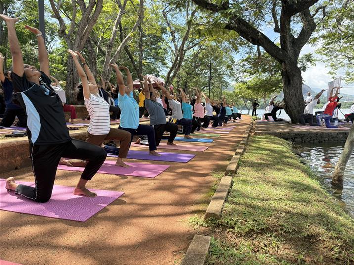 The Assistant High Commission of India in Kandy, Sri Lanka organised the 8th yoga event of 11th IDY2025 in collaboration with North Western Provincial Council on June 19, 2025.:AYUSH