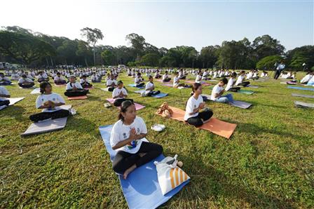 The 11th International Day of Yoga 2025 was celebrated at Siem Reap’s iconic Terrace of the Elephants in association with the Ministries of Tourism; Culture; Education, Youth & Sport and APSARA National Authority in Cambodia on June 19, 2025.:AYUSH