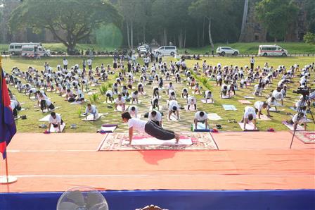 The 11th International Day of Yoga 2025 was celebrated at Siem Reap’s iconic Terrace of the Elephants in association with the Ministries of Tourism; Culture; Education, Youth & Sport and APSARA National Authority in Cambodia on June 19, 2025.:AYUSH