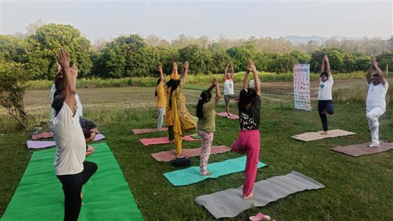 As IDY2025 approaches, an energizing Yoga demonstration session was conducted at Navyogagram, Tanakpur Champawat, led by Yoga Guru Shri Navjeet Joshi & guided by Dr. Navdeep Joshi. A vibrant step towards holistic well-being, organized in collaboration with Ministry of Ayush & Dept. of Ayush Champawat, Uttrakhand on June 18, 2025.:AYUSH