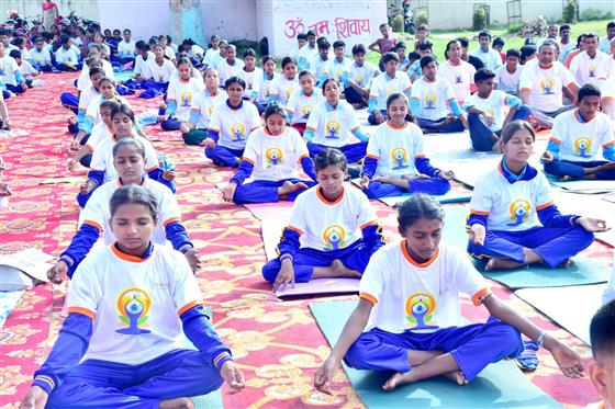 More than 450 participants including school students & teachers, members of district administration and civil society came together for a Yoga session reflecting the spirit of IDY 2025, Yoga For One Earth One Health, promoting balance, peace and well-being in Birgunj, Nepal on June 18, 2025.:AYUSH
