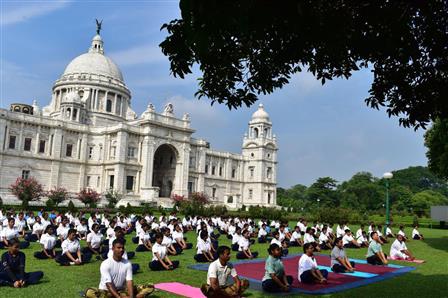 Glimpse of 11th International Day of Yoga celebrations, in West Bengal on June 21, 2025.:Ministry of Defence