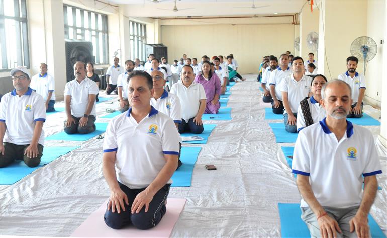 Glimpses of 11th International Yoga Day celebrations organised by Ministry of Information and Broadcasting at Soochna Bhawan, in New Delhi on June 21, 2025.

:Ministry of Information & Broadcasting