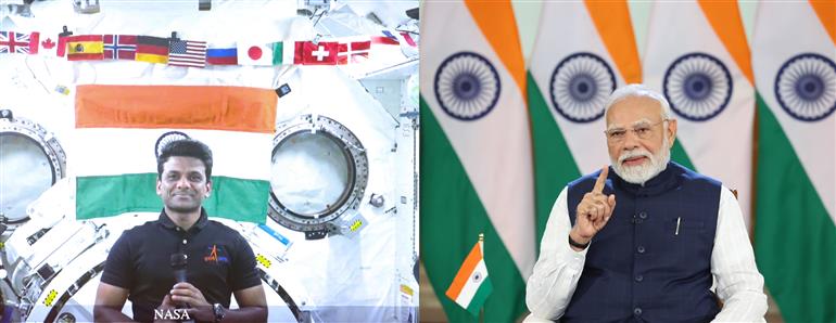 PM interacted with Group Captain Shubhanshu Shukla, who is aboard the International Space Station, on June 28, 2025.