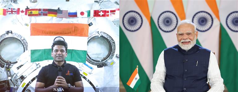 PM interacted with Group Captain Shubhanshu Shukla, who is aboard the International Space Station, on June 28, 2025.