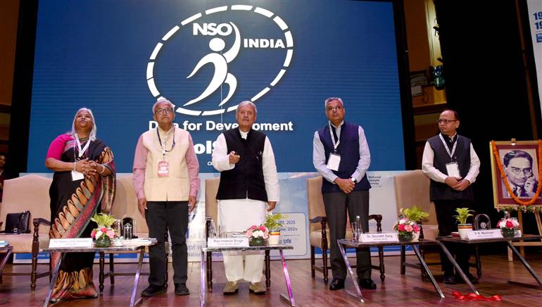 The Minister of State (Independent Charge) for Statistics & Programme Implementation, Planning (Independent Charge) and Culture, Shri Rao Inderjit Singh graces the 19th Statistics Day celebration with the theme ‘75 years of National Sample Survey’, in New Delhi on June 29, 2025.