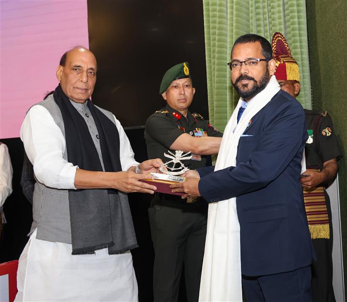 The Union Minister for Defence, Shri Rajnath Singh attends the Armed Forces Flag Day Corporate Social Responsibility (AFFD CSR) Conclave, in New Delhi on March 03, 2025.