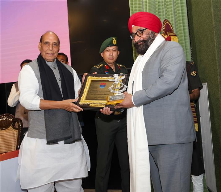 The Union Minister for Defence, Shri Rajnath Singh attends the Armed Forces Flag Day Corporate Social Responsibility (AFFD CSR) Conclave, in New Delhi on March 03, 2025.