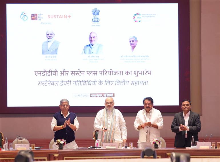 The Union Minister for Home Affairs and Cooperation, Shri Amit Shah inaugurates the “Workshop on Sustainability and Circularity in Dairy Sector” in New Delhi on March 03, 2025.