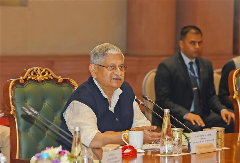 The Union Minister of Panchayati Raj & Fisheries, Animal Husbandry and Dairying, Shri Rajiv Ranjan Singh alias Lalan Singh addressing at the “Workshop on Sustainability and Circularity in Dairy Sector” in New Delhi on March 03, 2025.