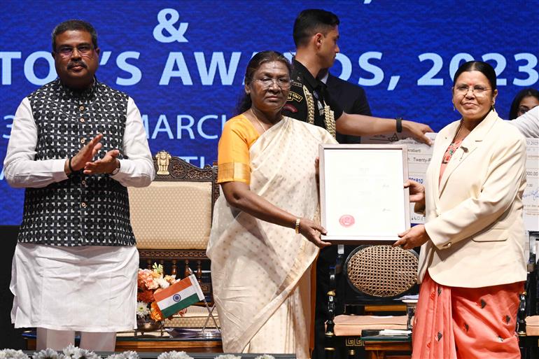 The President of India, Smt Droupadi Murmu at the inauguration of the two-day Visitor’s Conference 2024-25 at Rashtrapati Bhavan, in New Delhi on March 03, 2025.