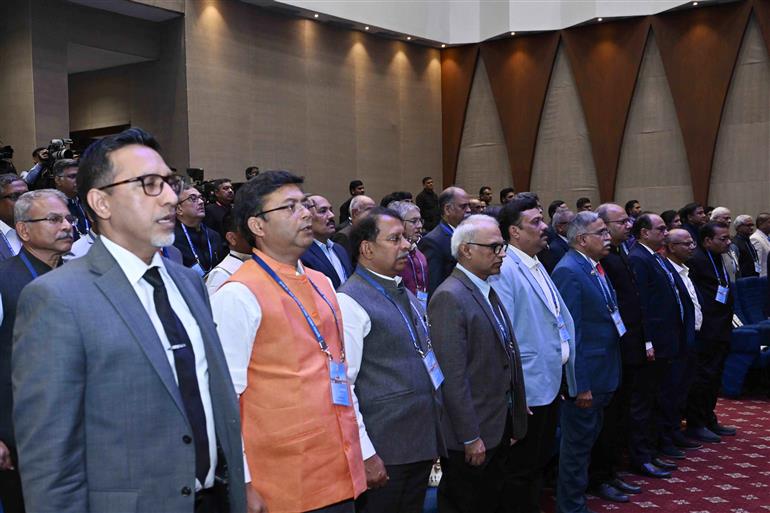 The President of India, Smt Droupadi Murmu at the inauguration of the two-day Visitor’s Conference 2024-25 at Rashtrapati Bhavan, in New Delhi on March 03, 2025.