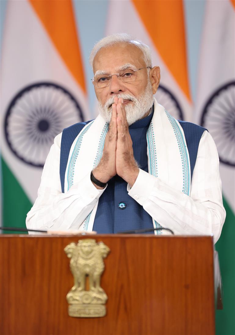 PM addressing the Post-Budget webinars via video conferencing on March 04, 2025.