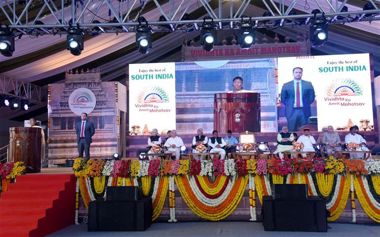 The President of India, Smt. Droupadi Murmu addressing at the inauguration of ‘Vividhata Ka Amrit Mahotsav’ at Rashtrapati Bhavan, in New Delhi on March 05, 2025.