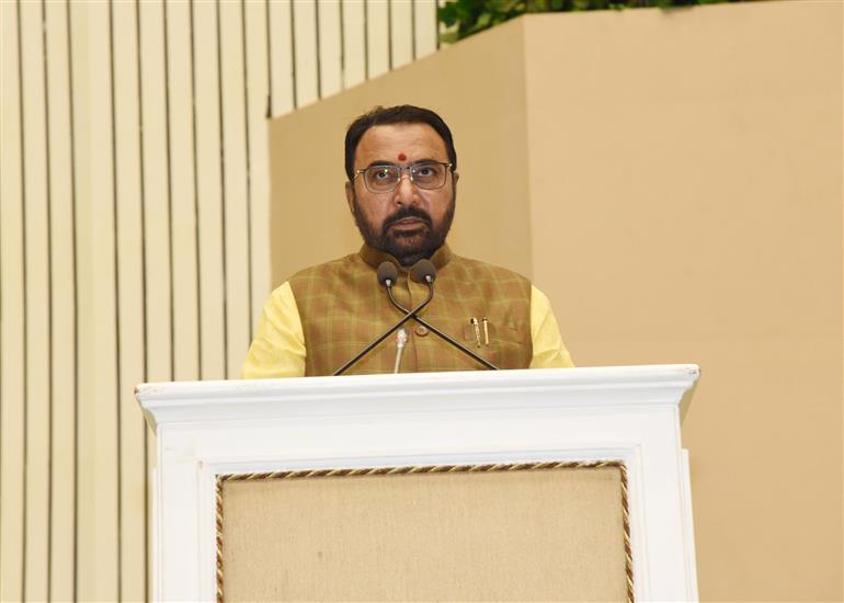 The Minister of State (Independent Charge) for Ayush and Health and Family Welfare, Shri Prataprao Jadhav addressing at the inauguration of Yoga Mahotsav-2025 organized by Morarji Desai National Institute of Yoga at Vigyan Bhawan, in New Delhi on March 13, 2025.:AYUSH