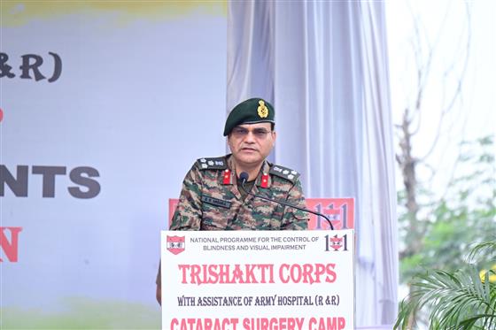 Glimpses of the special Cataract Eye Surgery Camp at 158 Base Hospital, Bengdubi Military Station, in West Bengal on March 22, 2025.