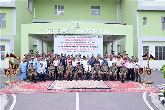 Glimpses of the special Cataract Eye Surgery Camp at 158 Base Hospital, Bengdubi Military Station, in West Bengal on March 22, 2025.