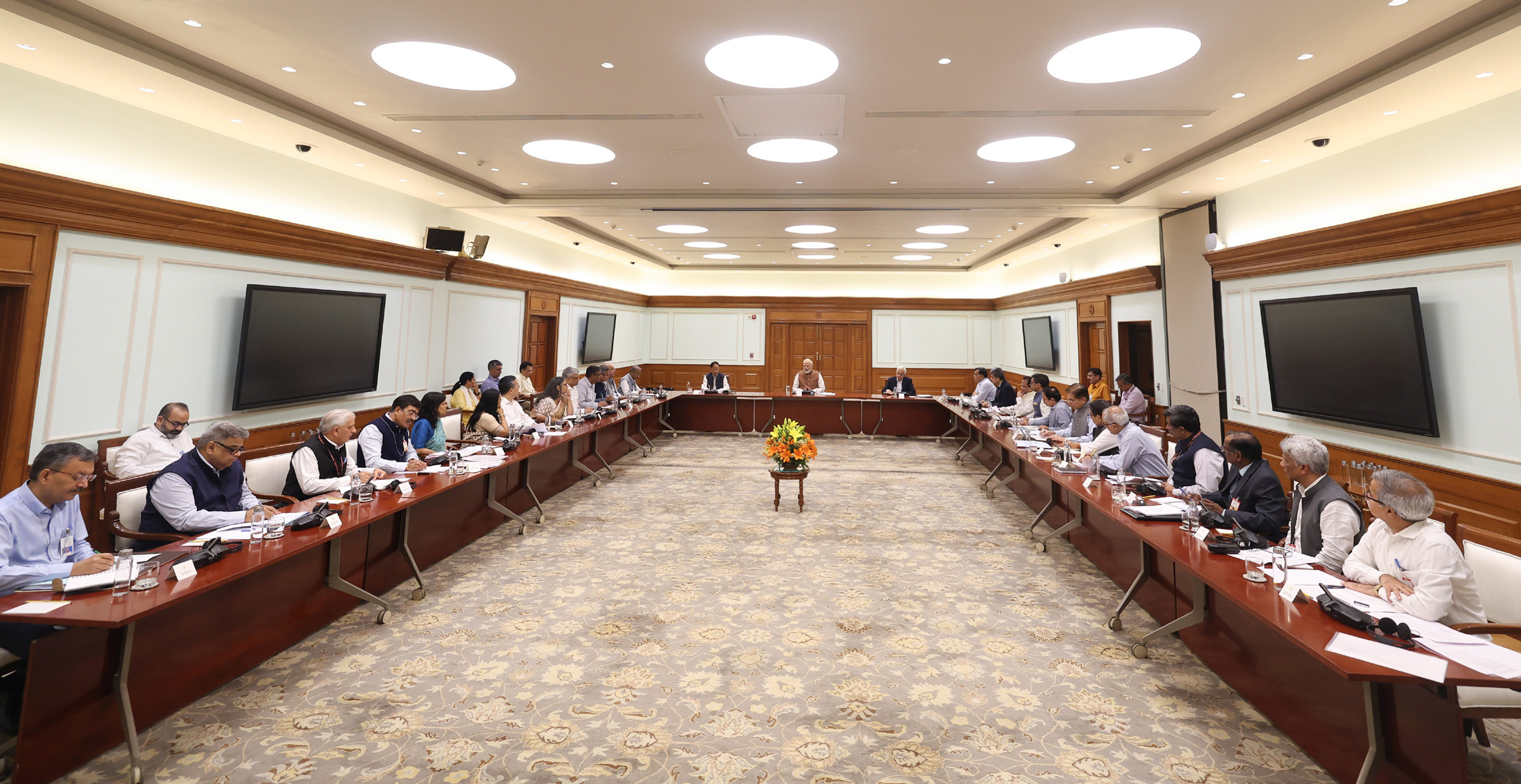 PM chaired a high-level meeting with Secretaries of various Ministries and Departments of the Government of India