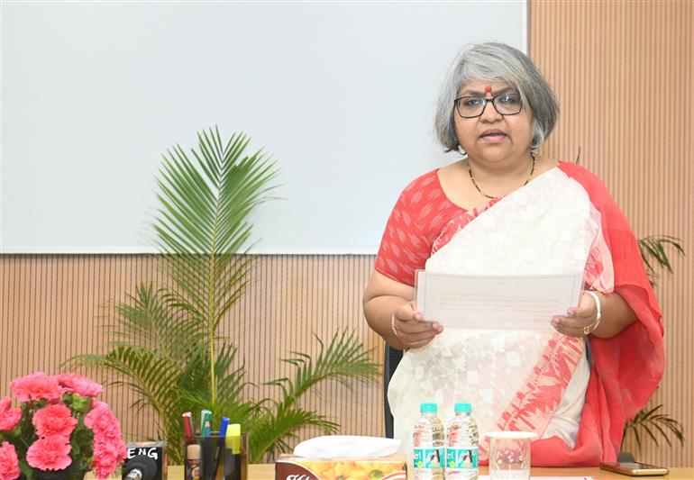 A 1989-batch Indian Administrative Service (IAS) officer of the Bihar cadre, Ms. Sujata Chaturvedi sworn in as a member of the Union Public Service Commission, in New Delhi on May 01, 2025.
