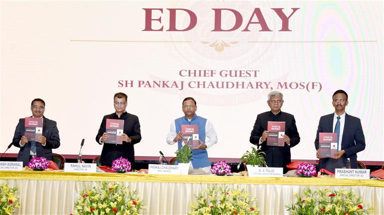 The Minister of State for Finance, Shri Pankaj Chaudhary participates in ED Day celebrations, in New Delhi on May 01, 2025.