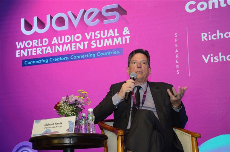 Mr. Richard Kerris, VP, NVIDIA elaborate about the role of AI in the future of content creation at Mumbai, in Maharashtra on May 01, 2025.:Ministry of Information & Broadcasting