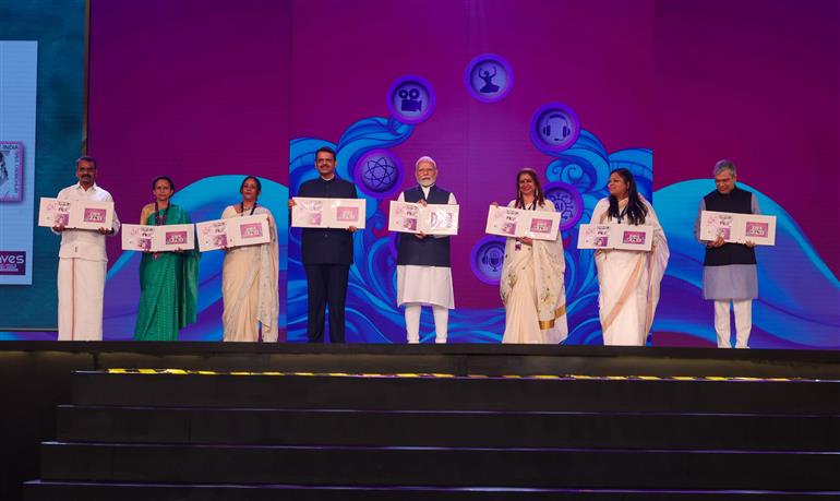 PM at the inauguration of the World Audio Visual and Entertainment Summit 2025 in Mumbai, Maharashtra on May 01, 2025.:Prime Minister