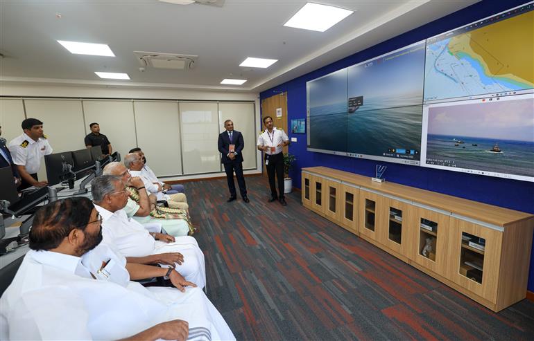 PM dedicates to the Nation Vizhinjam International Seaport in Thiruvananthapuram, Kerala on May 02, 2025.