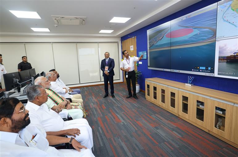 PM dedicates to the Nation Vizhinjam International Seaport in Thiruvananthapuram, Kerala on May 02, 2025.