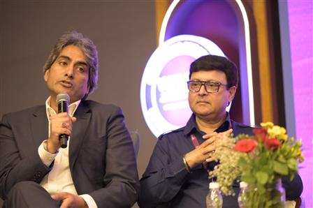 Sudhir Chaudhary & Sachin Pilgaonkar at WAVES2025, in Mumbai, Maharashtra on May 02, 2025.:Ministry of Information & Broadcasting