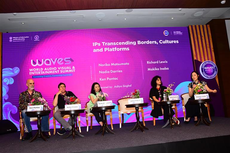 IPs Transcending borders, cultures and platforms (audience) at WAVES-2025, in Mumbai, Maharashtra on May 02, 2025.:Ministry of Information & Broadcasting