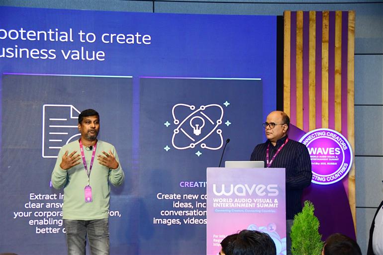Masterclass of WAVES 2025 - How Cloud technology can help in scaling the business of startup in M&E domain in Mumbai, Maharashtra on May 04, 2025.:Ministry of Information & Broadcasting