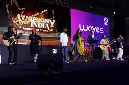 Performers at the Symphony of India - Bharat ki Goonj at WAVES 2025 in Mumbai, Maharashtra on May 04, 2025.:Ministry of Information & Broadcasting