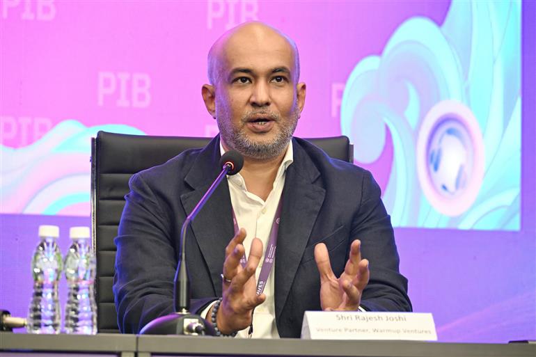 Shri Rajesh Joshi, Venture Partner, Warmup Ventures at WAVES 2025 in Mumbai, Maharashtra on May 04, 2025.