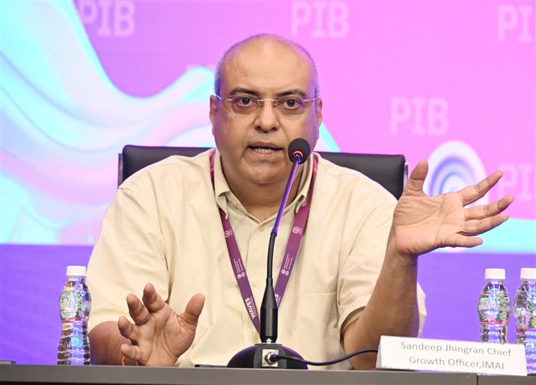 Shri Sandeep Jhingran, the Chief Growth Officer, IMAI at WAVES 2025 in Mumbai, Maharashtra on May 04, 2025.