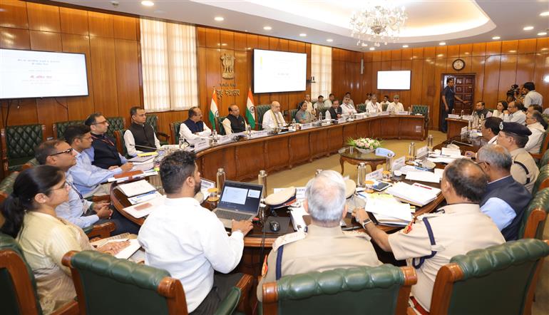 The Union Minister for Home Affairs and Cooperation, Shri Amit Shah reviews implementation of three New Criminal Laws with Lieutenant Governor Vinai Kumar Saxena and Chief Minister Smt. Rekha Gupta, in New Delhi on May 05, 2025.