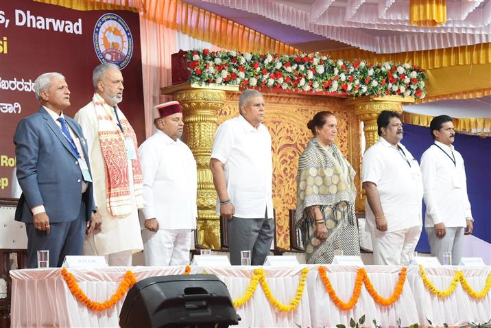 The Vice President of India, Shri Jagdeep Dhankhar at College of Forestry, Sirsi in Karnataka on May 5, 2025.